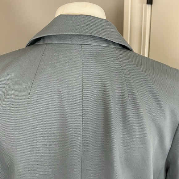 Madewell The Larsen Blazer in Drapeweave Blue Green Jacket Spring Sz M - Picture 9 of 16